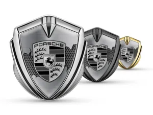 Porsche Insignias Marca Coche Duradero Estilo de Lujo Borde